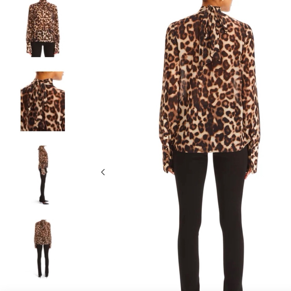 SER.O.YA Leopard Printed Mary Top, Small, NWT